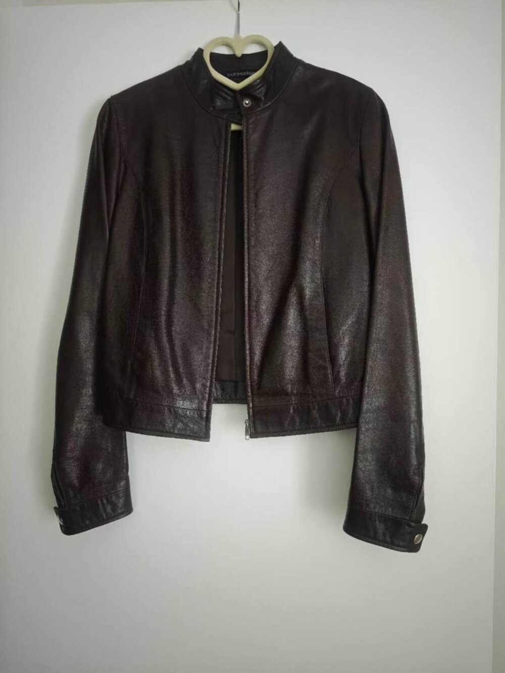 Dark Brown Leather Jacket Small